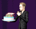 蛋糕 蜡烛 生日快乐 西装男