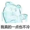 暴漫 文字表情包 我真的一点也不冷 搞怪 逗趣 沙雕
