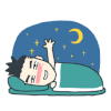 男孩 睡觉 招手 晚安