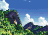 蓝天白云 山峰 寂静 崎岖