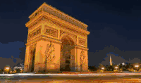 凯旋门 巴黎 延时摄影 欧洲 车流 风景