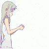 小女孩 插画 可爱 花瓣 吹落