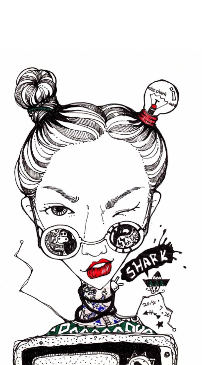 壁纸 酷女孩 插画 美图 帅气