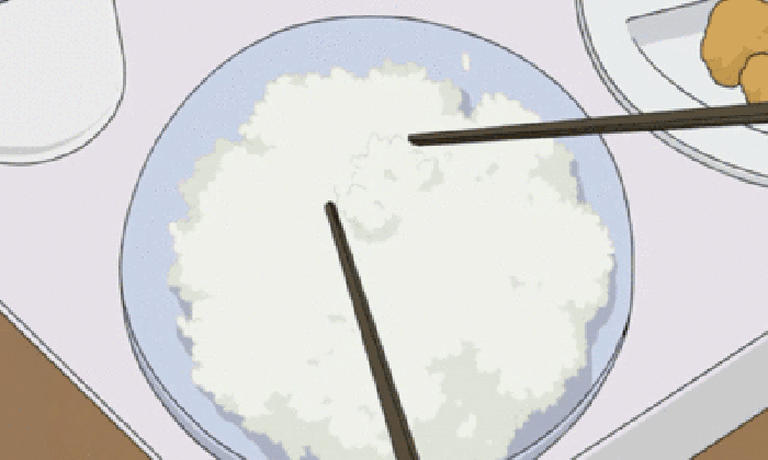 盘子 筷子 米饭 搅拌