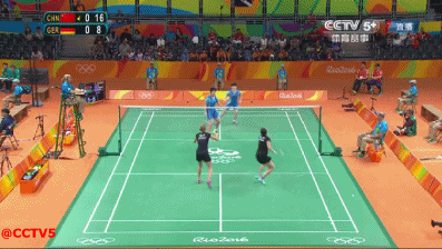 奥运会 里约奥运会 羽毛球 女双 中国 于洋 赛场瞬间