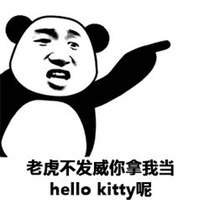 kitty 熊猫头 生气 搞笑 逗