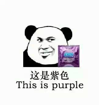 给你点颜色 熊猫 搞笑 这是紫色
