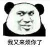 暴漫 文字表情包 我又来烦你了 搞笑 逗 沙雕
