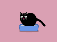 猫咪 黑色 可爱 动画