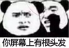暴漫 熊猫头 你屏幕上有根头发 惊讶 搞怪 逗