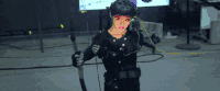 林允 美女 红嘴唇 射箭