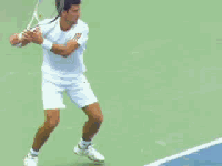 网球 德约科维奇 引拍 动作 扭曲 搞笑 肌肉
