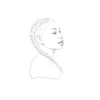 手绘 美女 屌炸天 动画 人像 人物素描