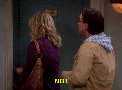 生活大爆炸 佩妮 凯莉·库柯 伦纳德 拒绝 回头 搞笑 The Big Bang Theory 不了