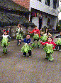 白菜 跳舞 童趣 孩子 可爱 搞笑