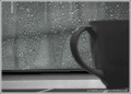 窗户 寂寞 下雨 水杯