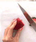 草莓 刀功 美食 玫瑰花