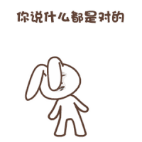 你说什么都是对的 兔子 摇晃 可爱 金馆长