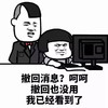 金馆长 斜眼 蘑菇头 电脑 撤回消息没用 我已经看到了
