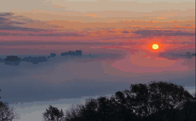 太阳升起城市图片_太阳升起城市动态图_太阳升起城市表情包gif动图