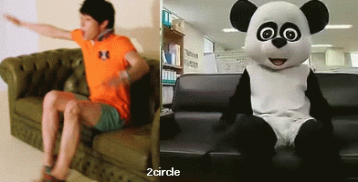 朴有天 凹造型 熊猫 可爱 神同步
