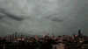 闪电 乌云 城市 阴雨