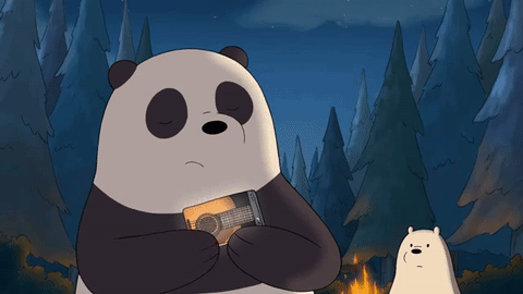 投影 夜晚 熊猫