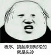 程序，搞起来很轻松的，就是头冷（脱发） 程序员  码农