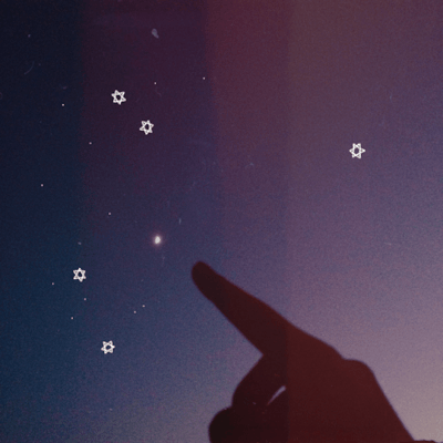 手指 天空 夜空 移动 星星 设计 动效