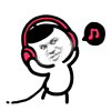 颠趴 听音乐 开心 设计 卡通