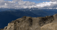 加拿大不列颠哥伦比亚省风光 山峰 旅游 白云 纪录片 风景