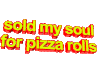 红色 撒旦 易懂的 GIF 比萨饼 黄色的 animatedtext 艺术字