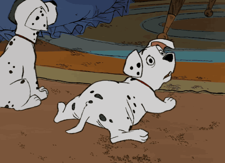 迪士尼 GIF 可爱的 幸运的 小狗 101只斑点狗 补丁 斑点狗 罗利