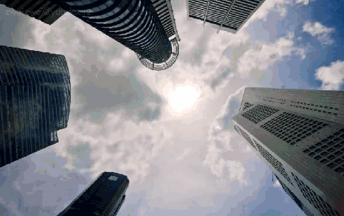 延时摄影 ZWEIZWEI 城市 太阳 新加坡 晴天 白云 高楼