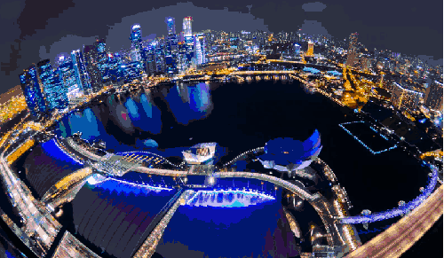 Singapore Singapore2012延时摄影 ZWEIZWEI 城市 夜晚 广场 新加坡 灯光