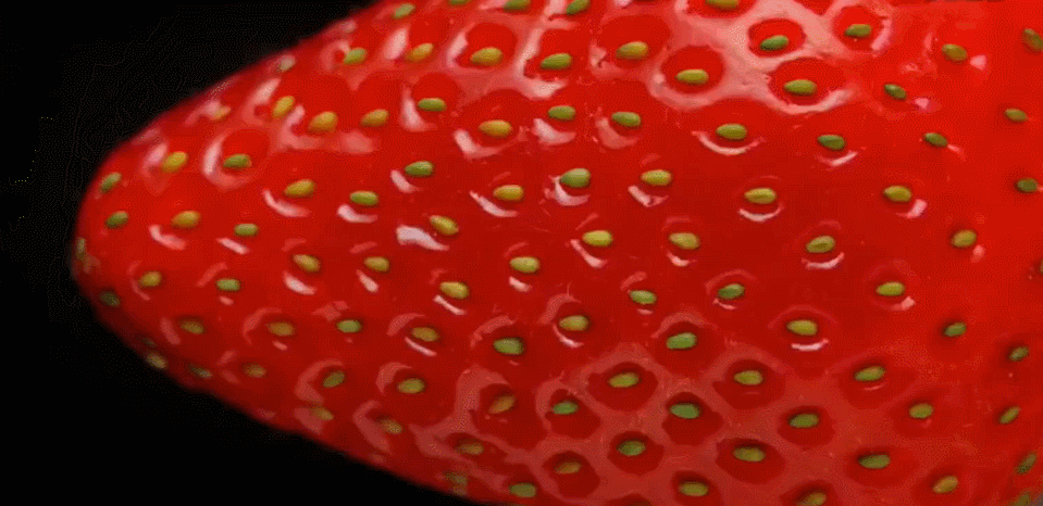切开 美食 草莓 视觉享受