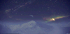 景色 雪山 天空 流星