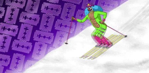 滑雪 动画 搞笑 逗逼