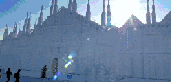 冰雕 哈尔滨市 教堂 纪录片 航拍中国 阳光 雪 黑龙江 太阳岛国际冰雕会展中心