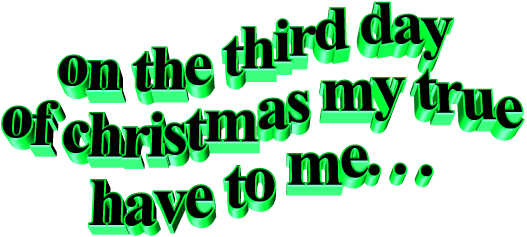 易懂的 GIF 圣诞节 animatedtext 12daysofchristmas