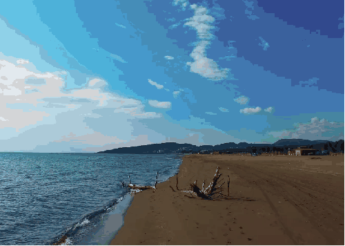 乌尔齐尼 城市 沙滩 蓝天 蔚蓝 黑山 涵养