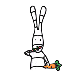 动漫 吃东西 胡萝卜 兔子 吃串