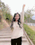 年轻女子 欢乐 招手 心情好