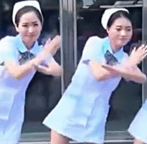 护士 美女 跳舞 可爱