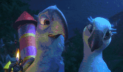 动物 动画 布鲁 火柴 电影 表情包 里约大冒险2 鹦鹉 烫伤