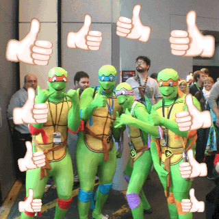 忍者神龟 Teenage+Mutant+Ninja+Turtles 卡通 拍照 点赞