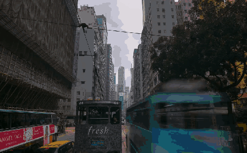 交通 双层巴士 城市 延时摄影 旅游 香港