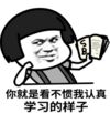 暴漫 文字表情包 你就是看不惯我认真学习的样子 搞怪 沙雕 魔性