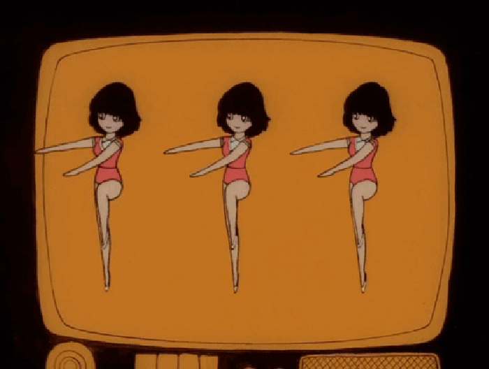卡通 动漫 跳舞 三个舞女郎 老电视