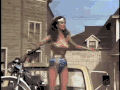 摩托车 跳舞 旋转 变身
